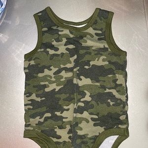 Camo muscle onesie